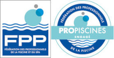 Logo Fédération des Professionnels de la Piscine et logo Propiscines